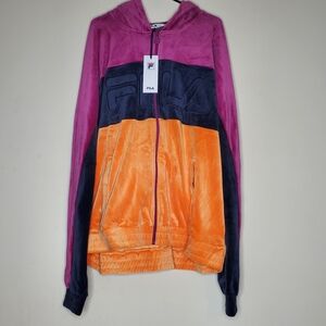 Nwt Fila Velour Zip up Jacket 4xl